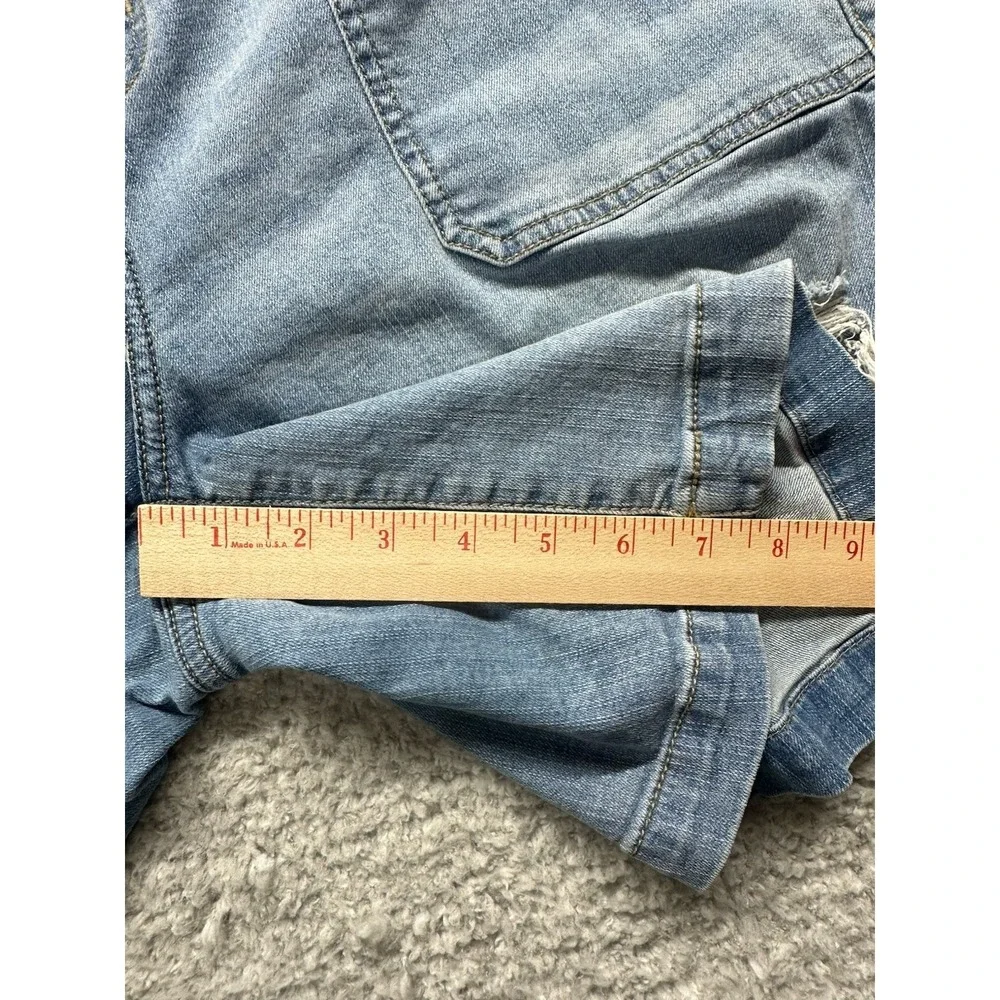 Torrid Bermuda Shorts Women's 18 Blue Distressed Jean Denim
